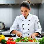 양식조리사로서의 자기 계발 방법 - **

"A professional female chef in a modern, stainless-steel kitchen, fully clothed in a chef's unif...